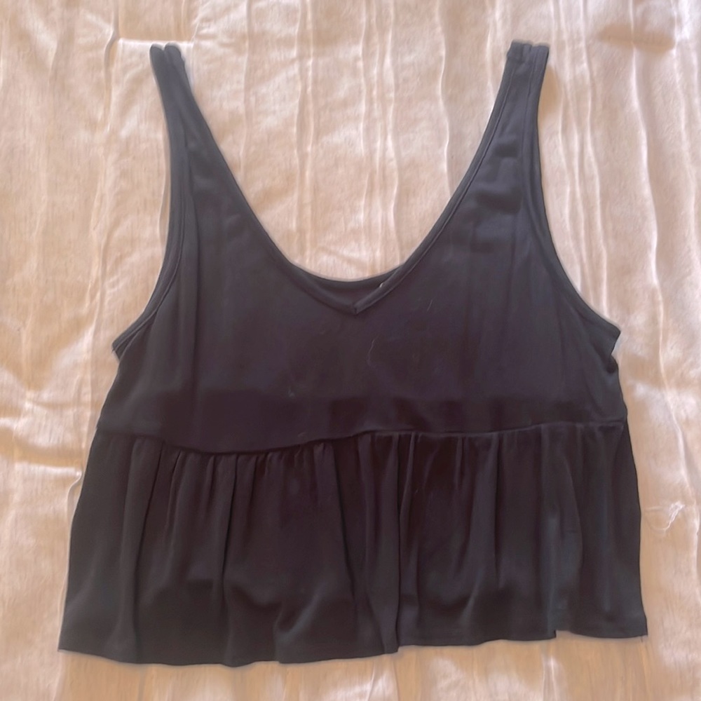 Black Flare Tank Top